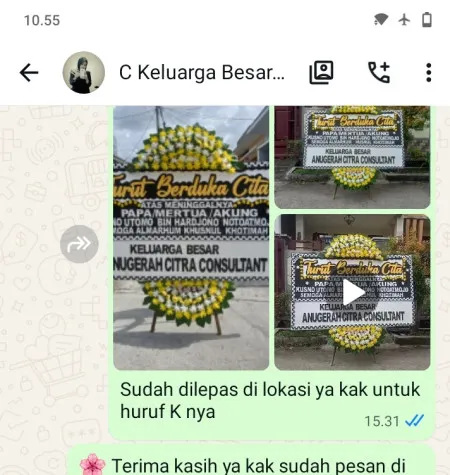 Pengiriman Papan Bunga Duka Pacekelan Purworejo